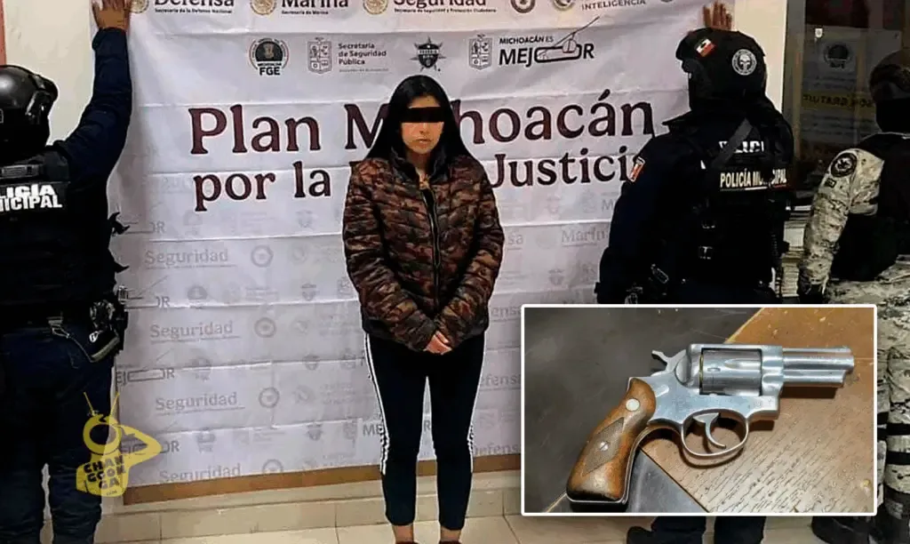 La escena del incidente violento en Zamora, Nuevo León, donde una mujer disparó a su pareja.
