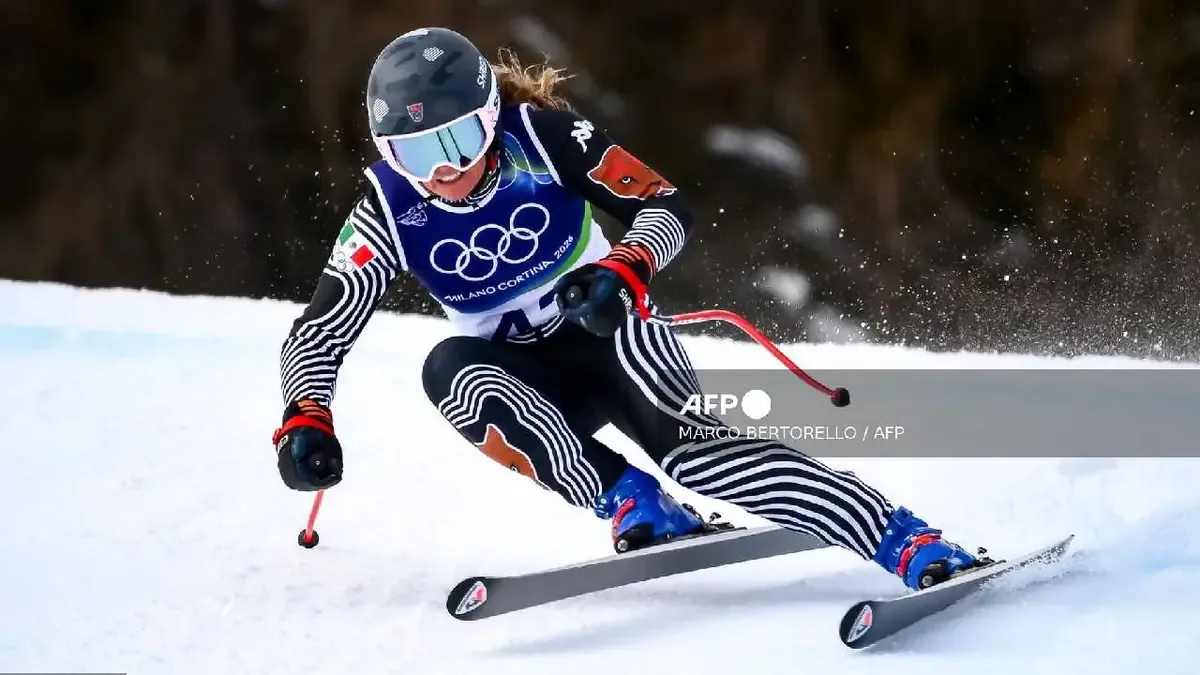 La esquiadora se convierte en la primera atleta en competir en siete Juegos Olímpicos invernales.