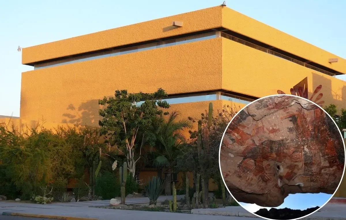 "La fachada del Museo Regional de Antropología e Historia en La Paz, BCS."