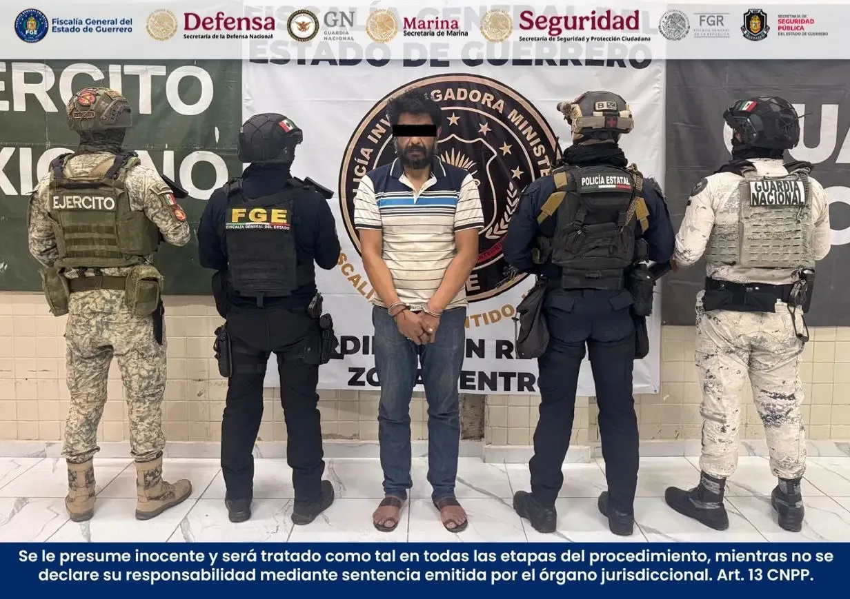 La Fiscalía General ejecuta orden de aprehensión contra Ángel “N” en Chilpancingo.