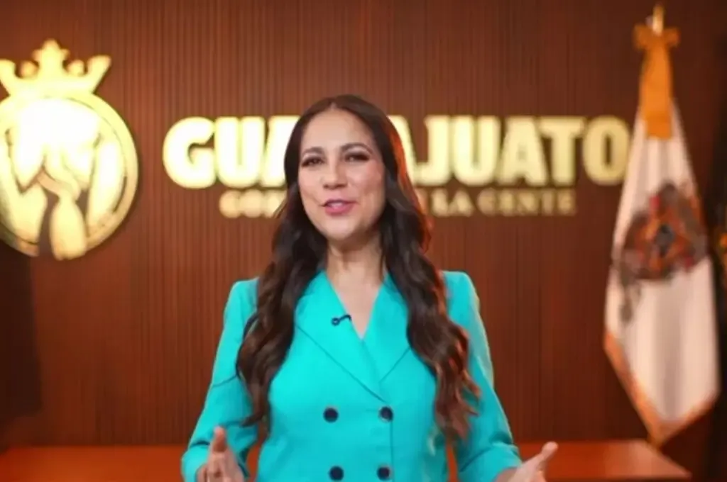 La Gobernadora Libia Dennise García Muñoz Ledo en la Feria FITUR 2026 en España.