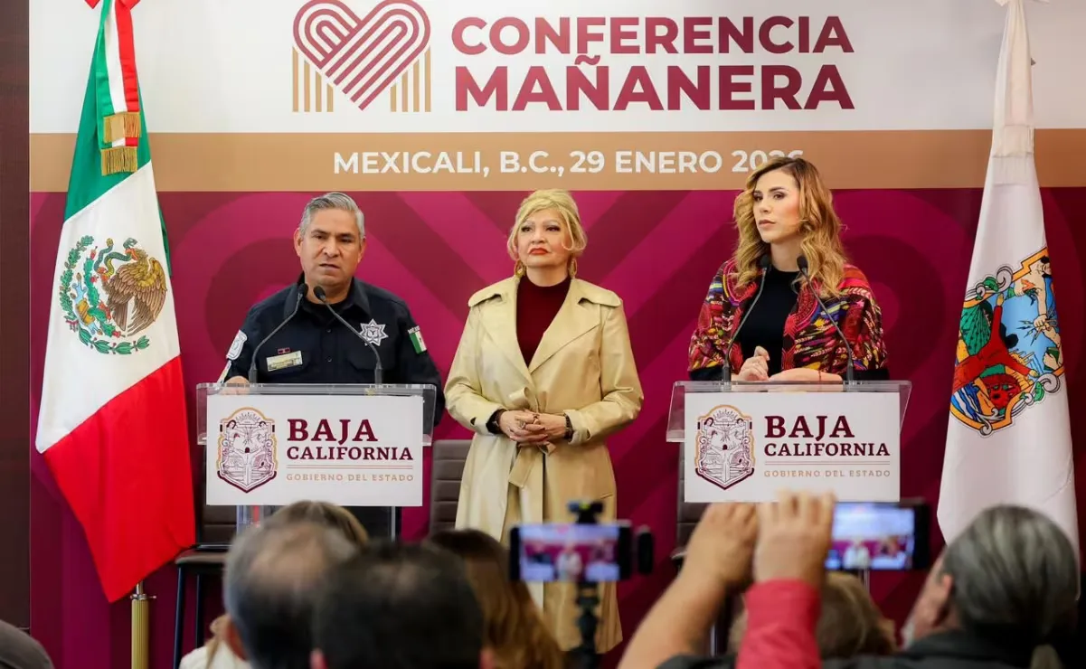 La gobernadora Marina del Pilar Ávila Olmeda durante la presentación de resultados de seguridad.