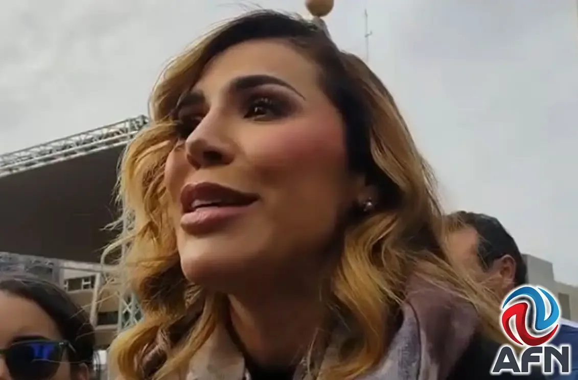 La gobernadora Marina del Pilar Ávila Olmeda durante una conferencia de prensa en Tijuana.