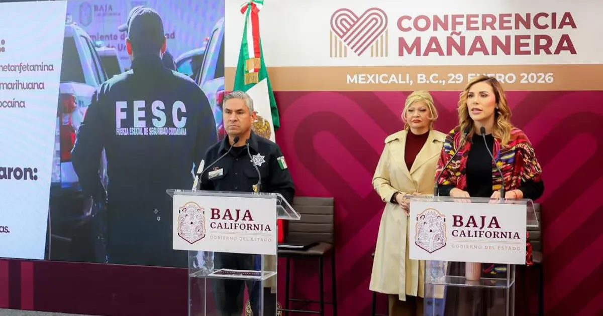 "La gobernadora Marina del Pilar Ávila Olmeda presenta resultados de seguridad en BC."