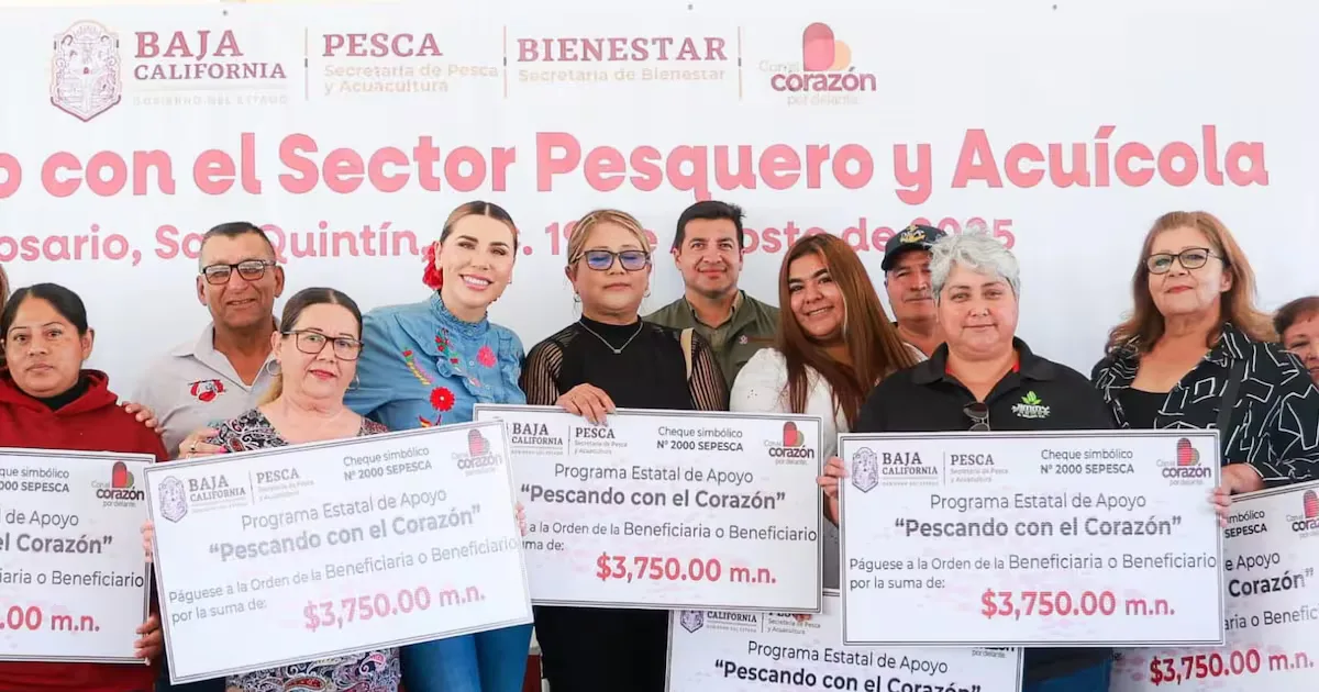 La gobernadora Marina del Pilar Ávila Olmeda promueve la industria pesquera en Baja California.