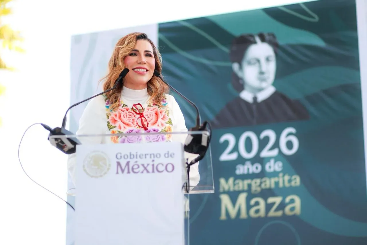 La gobernadora Marina del Pilar y la presidenta Claudia Sheinbaum durante la presentación del Plan Integral de Justicia.