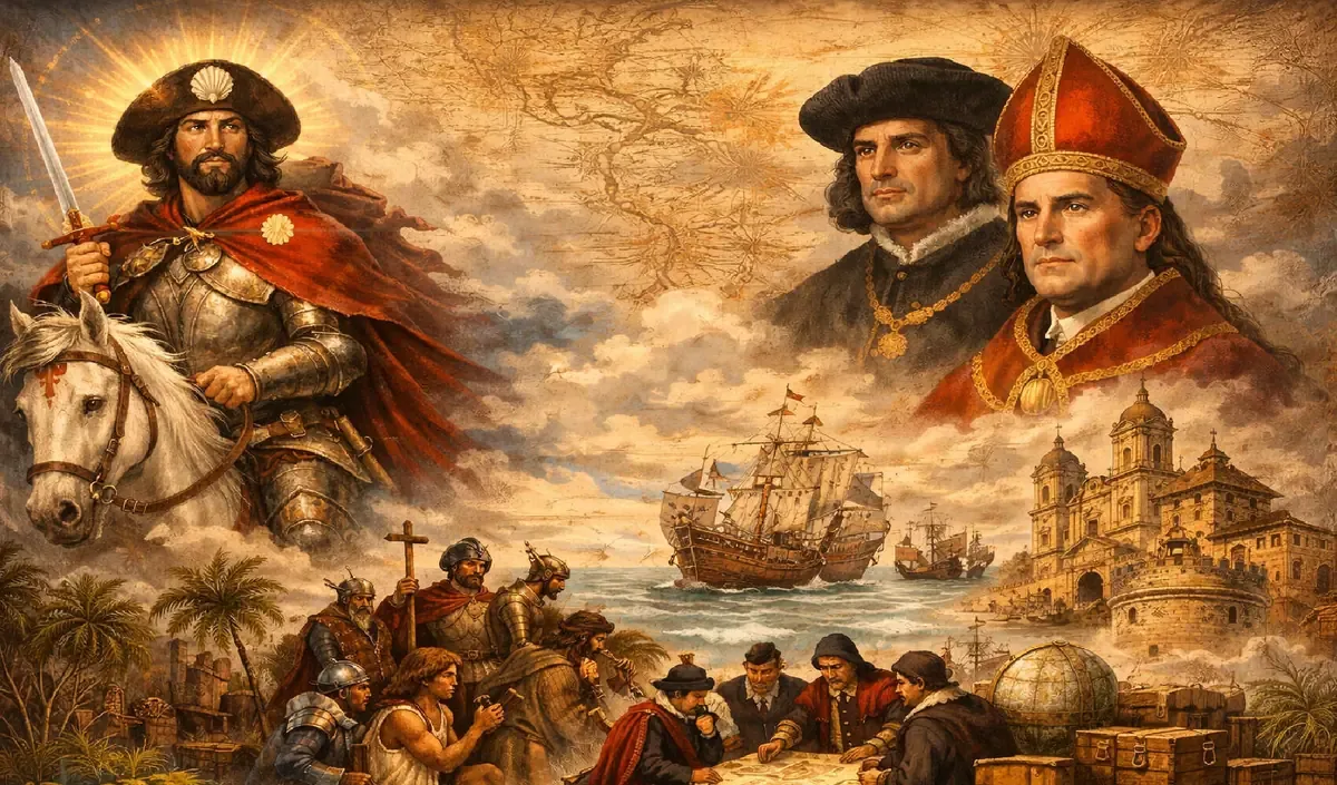La influencia de Santiago y la familia Fonseca fue crucial en la colonización de América.