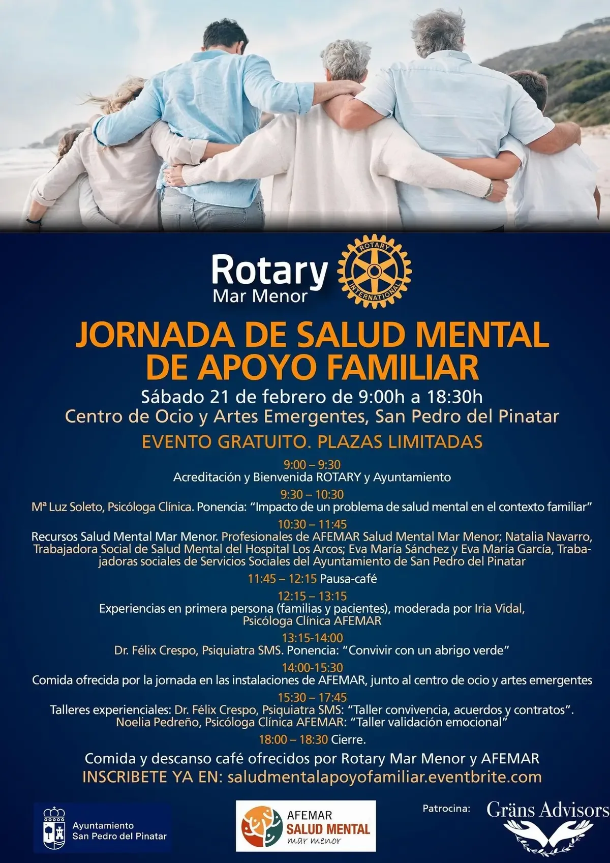 La jornada reunirá a profesionales y familias para compartir experiencias y recursos sobre enfermedades mentales.