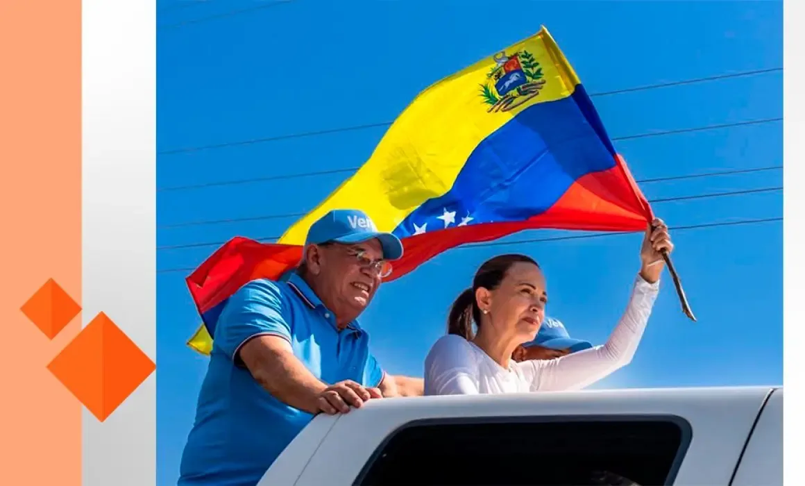 La líder opositora María Corina Machado durante una entrevista sobre el futuro de Venezuela.