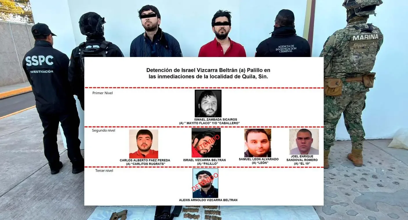 La Marina detiene a Israel "Palillo" Vizcarra, presunto líder del crimen en Culiacán.