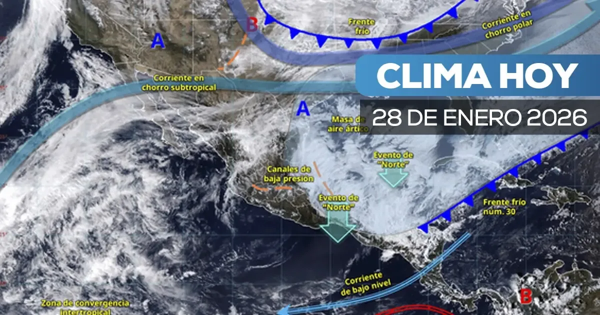 La masa de aire ártico afecta el clima en diversas regiones de México.
