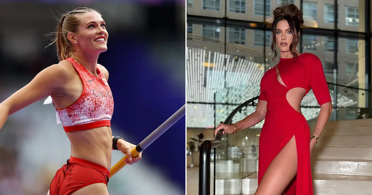 La medallista Alysha Newman en acción durante los Juegos Olímpicos de París 2024.