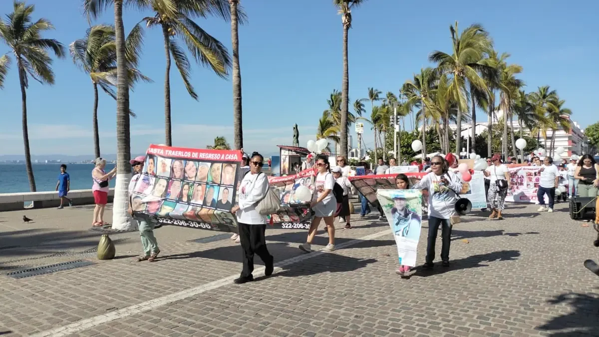 La movilización busca visibilizar la crisis de los desaparecidos en México.