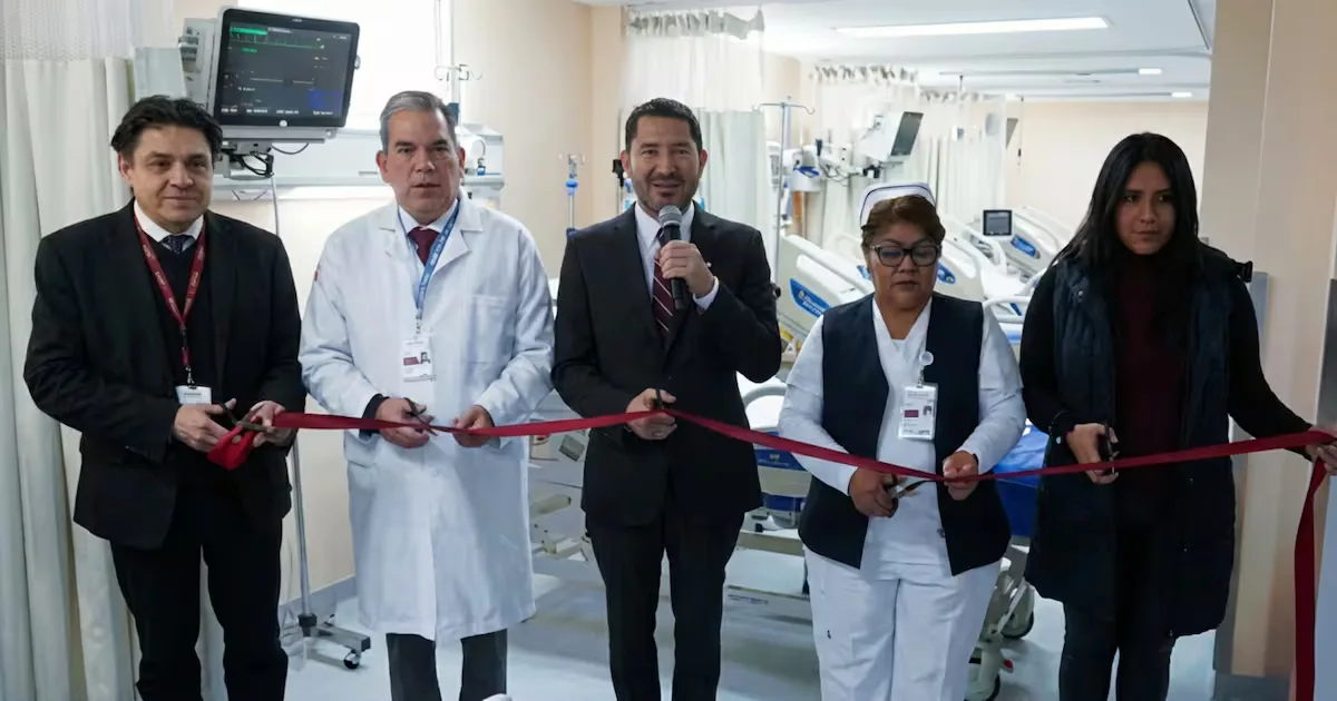 La nueva sala de urgencias del Hospital Fernando Quiroz, inaugurada por Martí Batres.