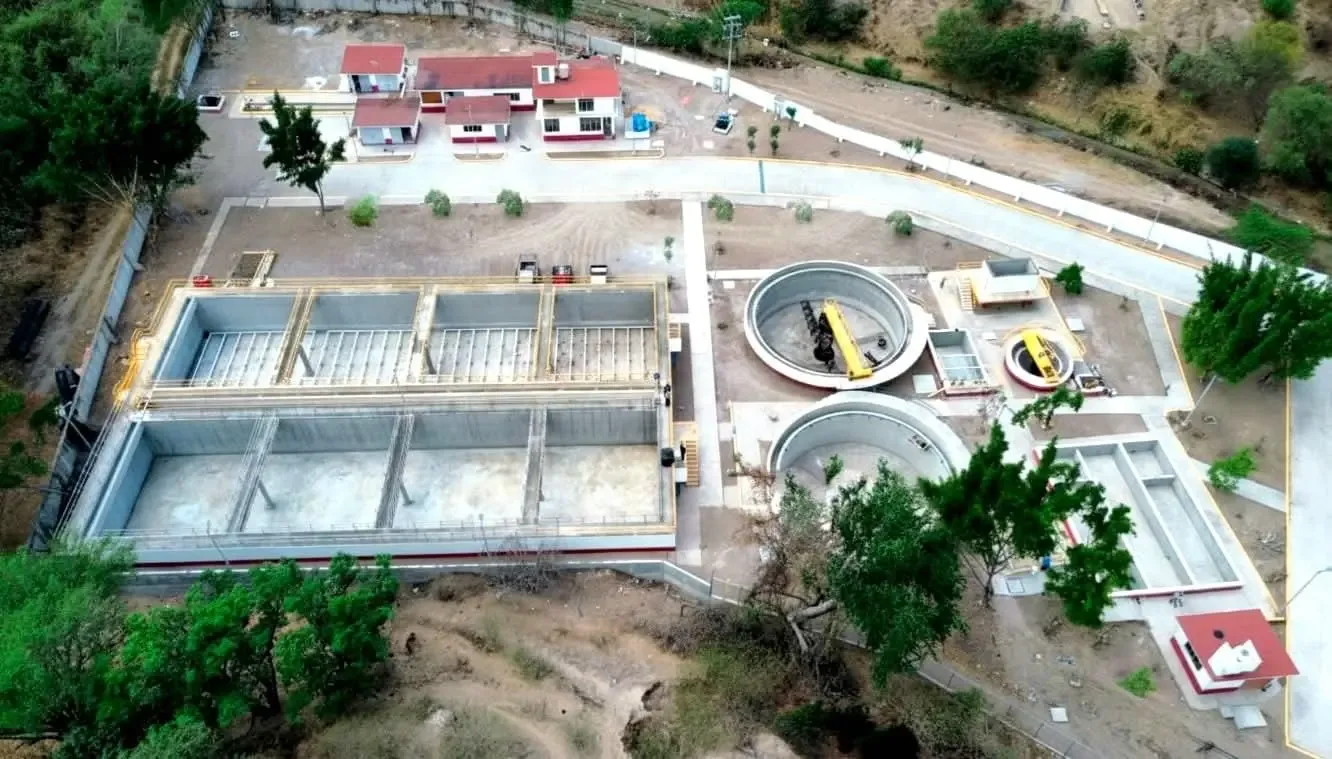La planta de aguas residuales en Zumpango, Guerrero, en proceso de rehabilitación.