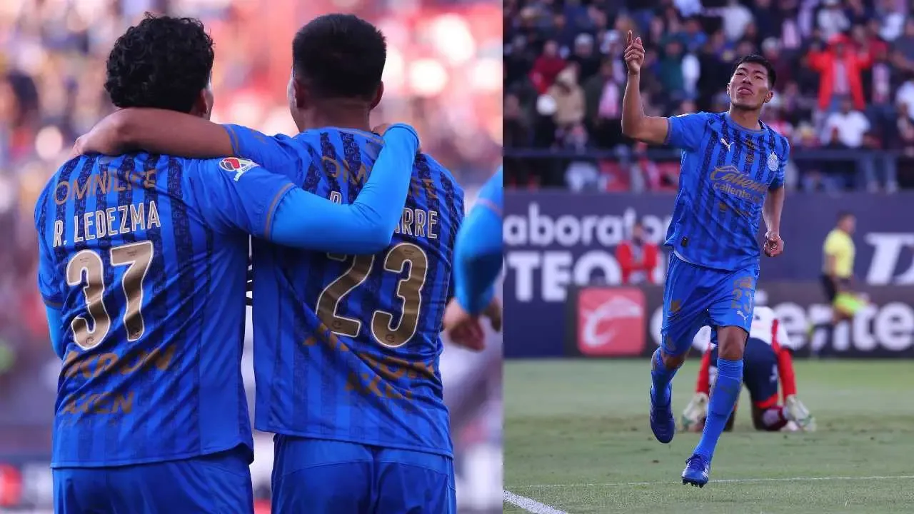 La plantilla de Chivas celebra una de sus victorias en el Clausura 2026.