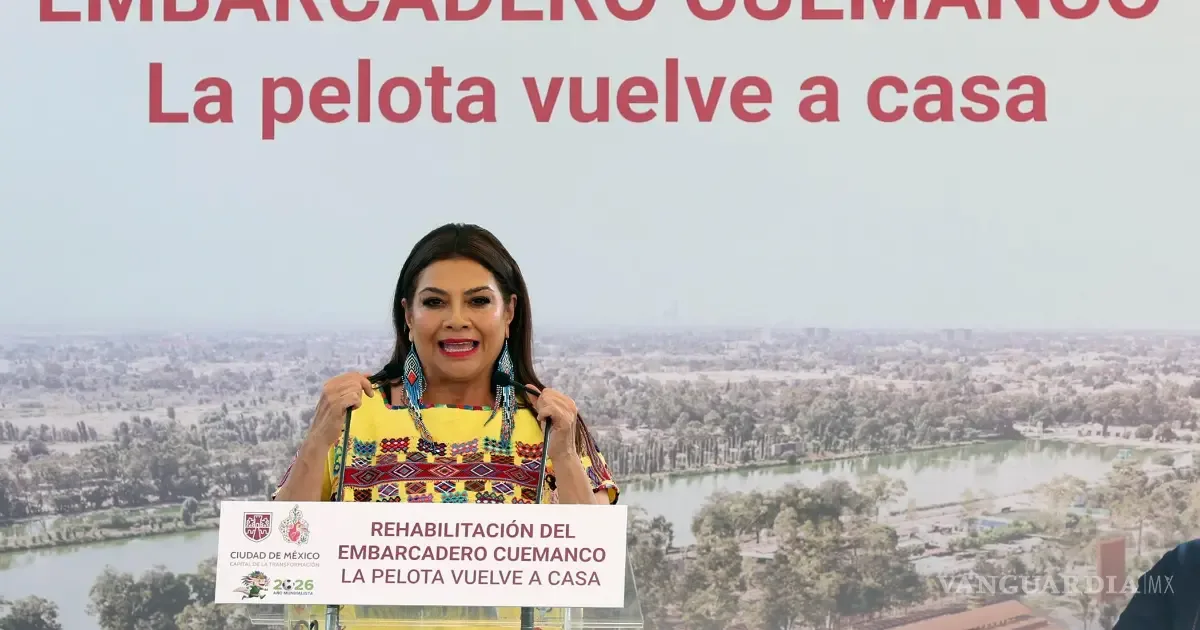 La Presidenta Clara Brugada durante su conferencia en la Ciudad de México.