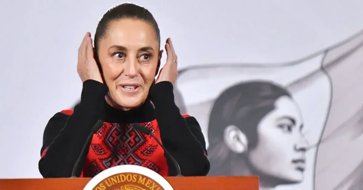 La Presidenta Claudia Sheinbaum durante el anuncio sobre la reforma electoral.