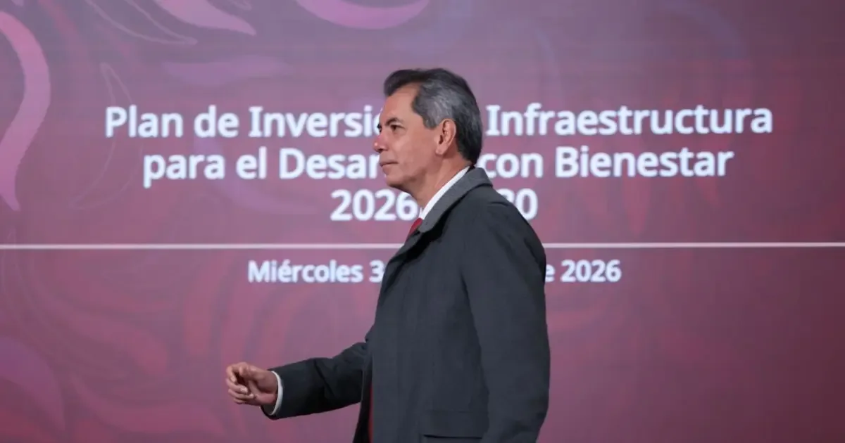 La Presidenta Claudia Sheinbaum durante el anuncio del plan de inversión en Palacio Nacional.