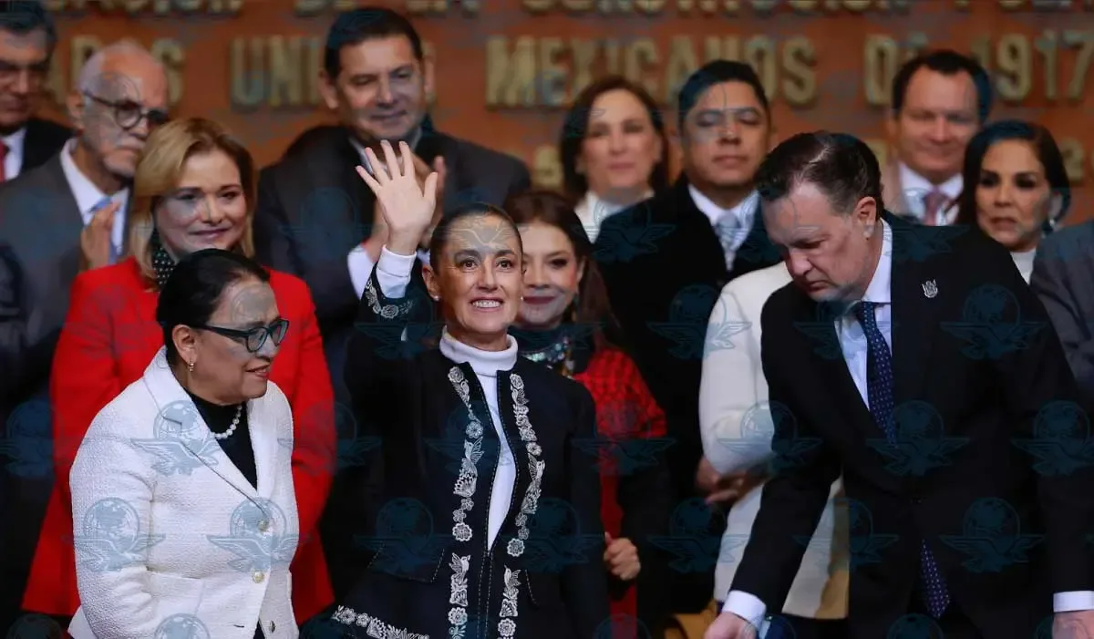 La presidenta Claudia Sheinbaum durante la ceremonia del 109 aniversario de la Constitución en Querétaro.