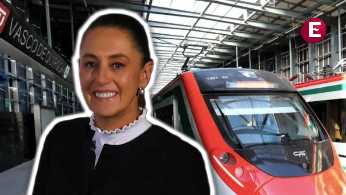 La presidenta Claudia Sheinbaum durante la inauguración del Tren Interurbano 'El Insurgente'.