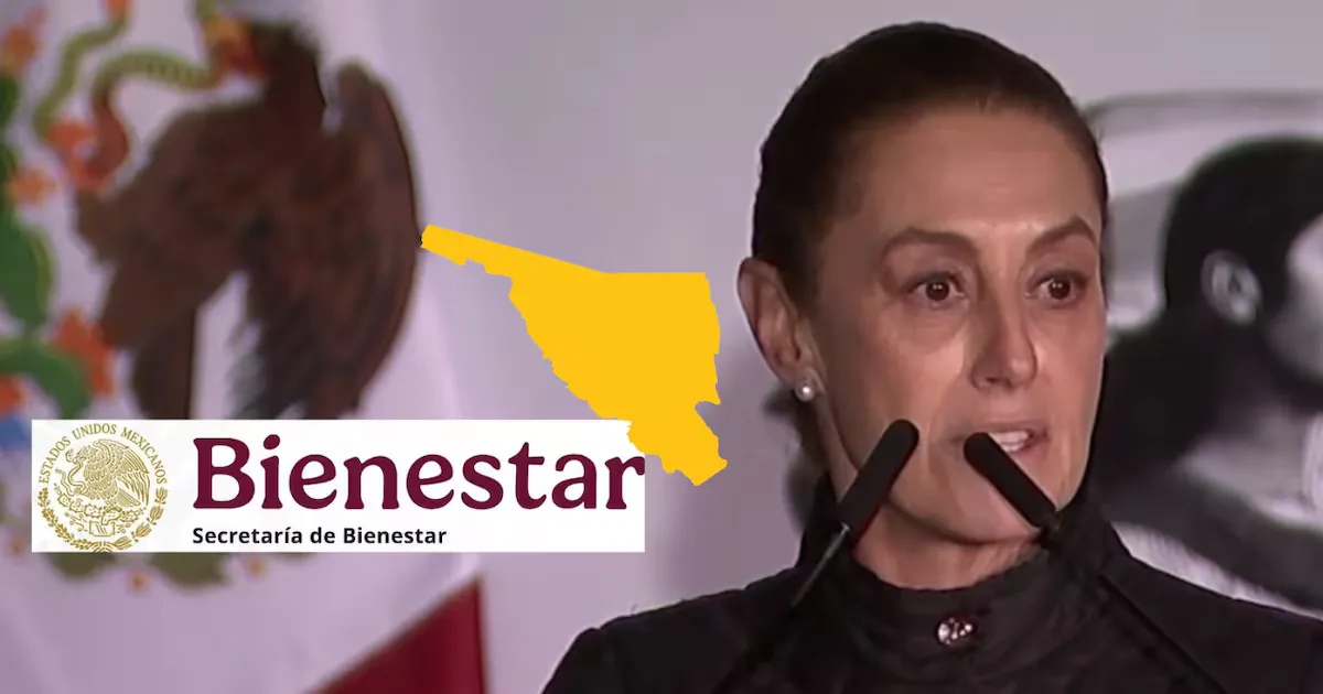 La presidenta Claudia Sheinbaum durante su anuncio en Bavispe, Sonora.