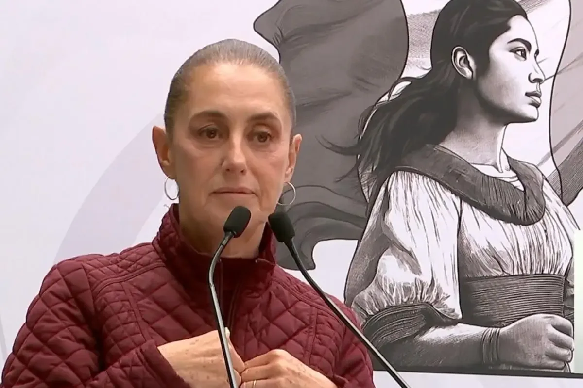 La presidenta Claudia Sheinbaum durante su declaración sobre operaciones militares en México.