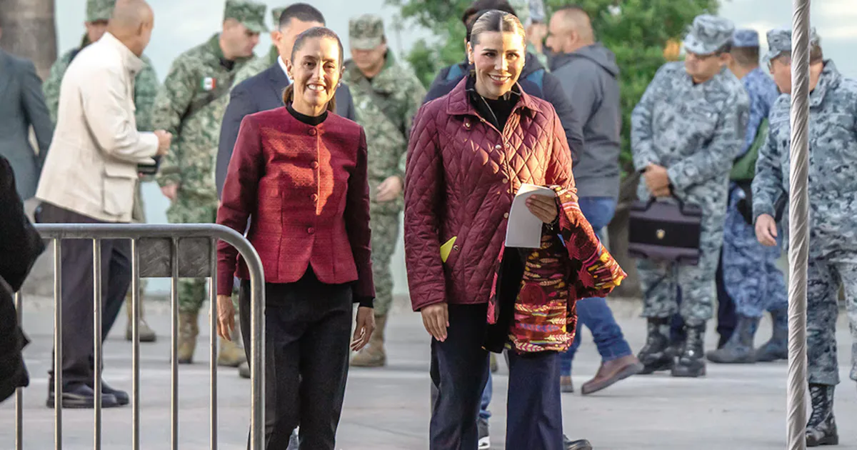 "La Presidenta Claudia Sheinbaum durante su visita a Baja California."