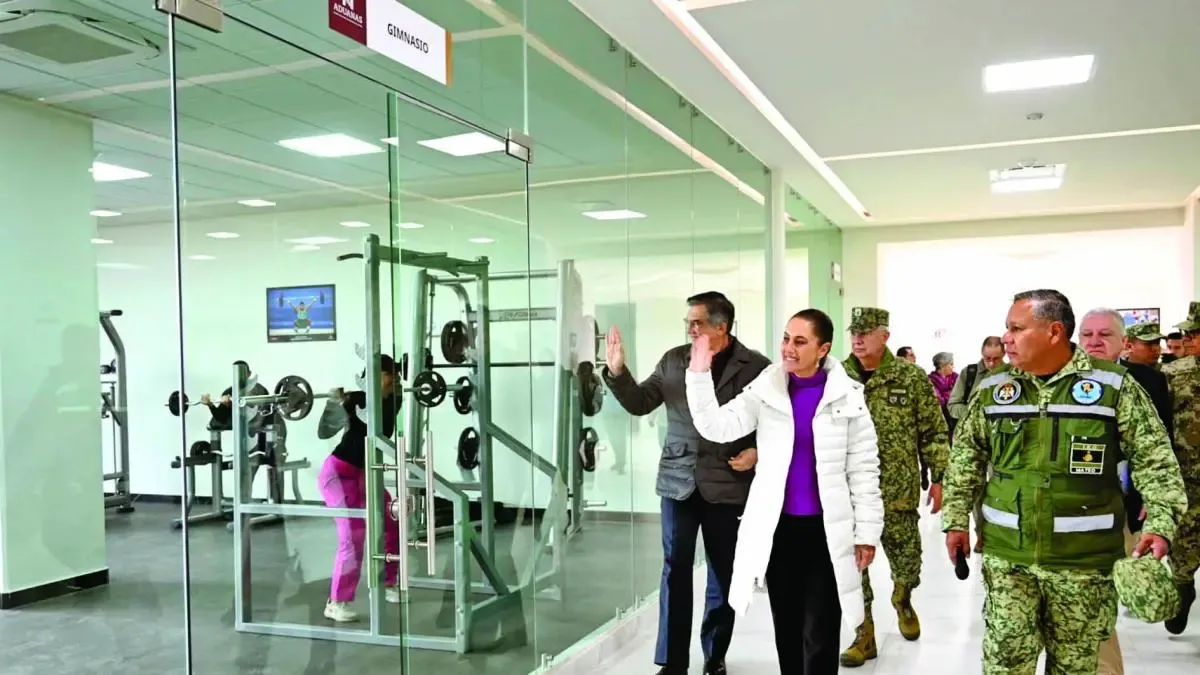 La presidenta Claudia Sheinbaum en la inauguración de la nueva sede de aduanas en Nuevo Laredo.