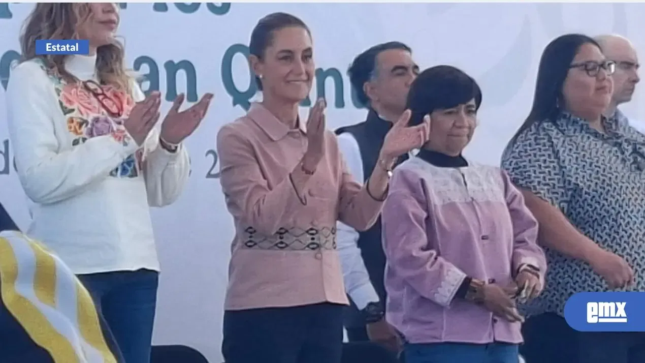 "La Presidenta Claudia Sheinbaum Pardo durante su visita a San Quintín."