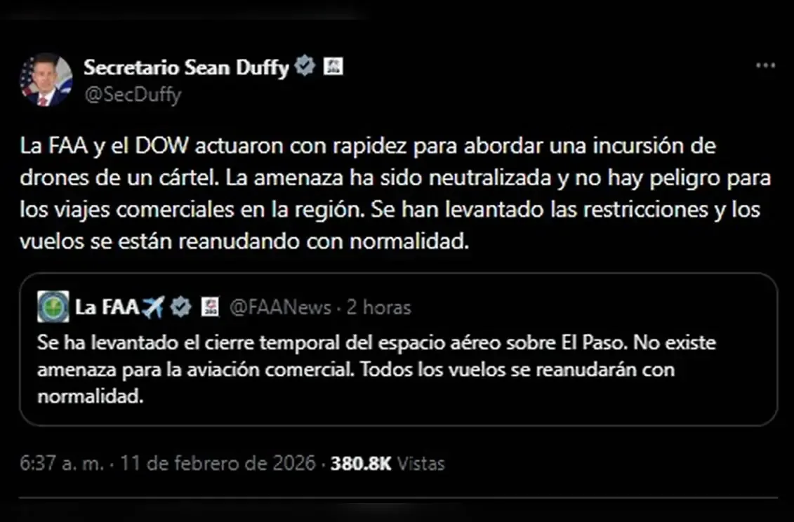 La presidenta Claudia Sheinbaum Pardo niega información sobre drones en la frontera.