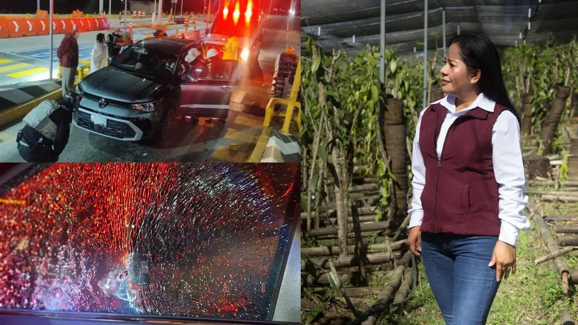 La Presidenta Municipal de Ayotoxco, Alicia Guerrero Hernández, tras el ataque armado.