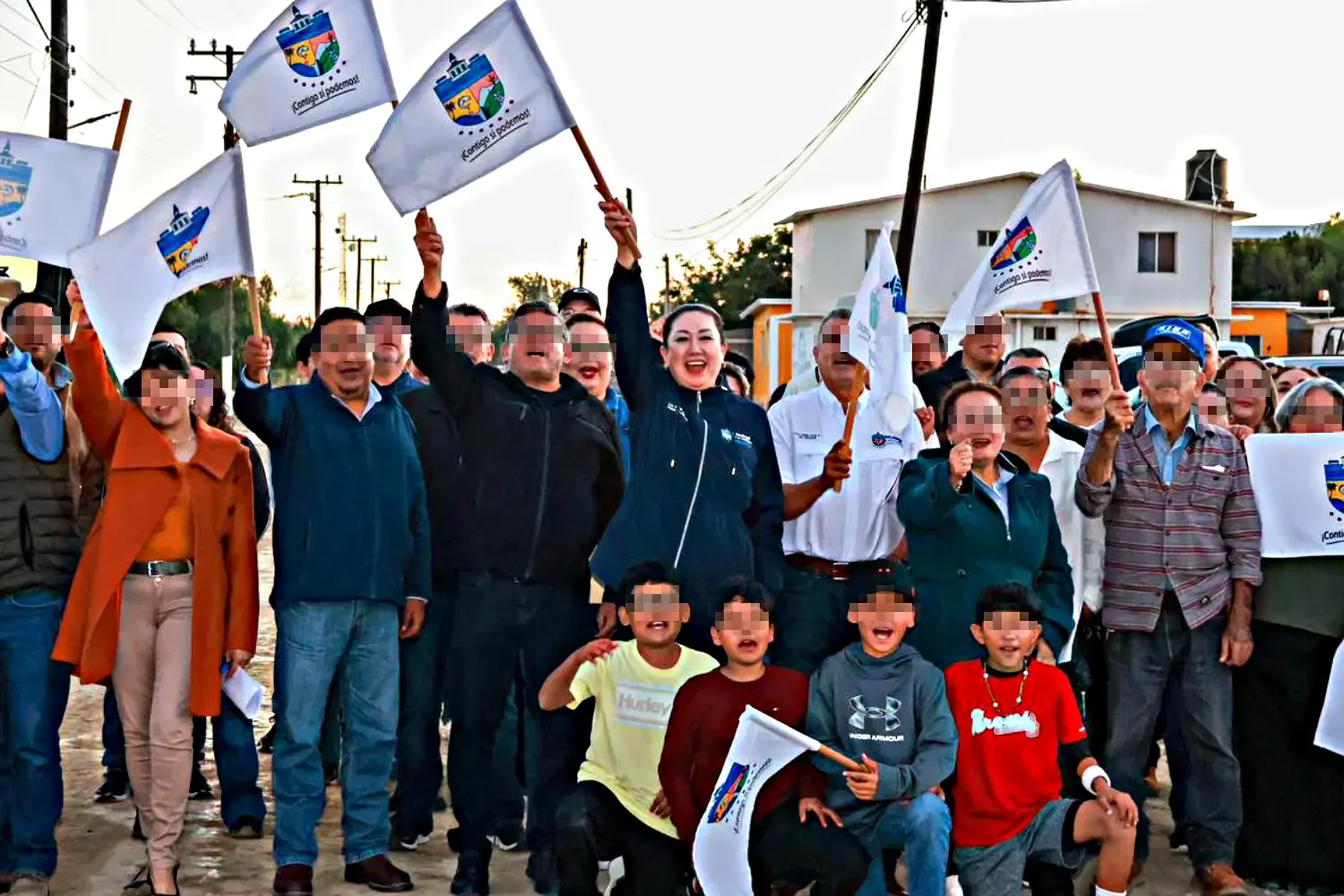 La presidenta municipal Edith Aguilar Villavicencio durante el anuncio de nuevas obras.