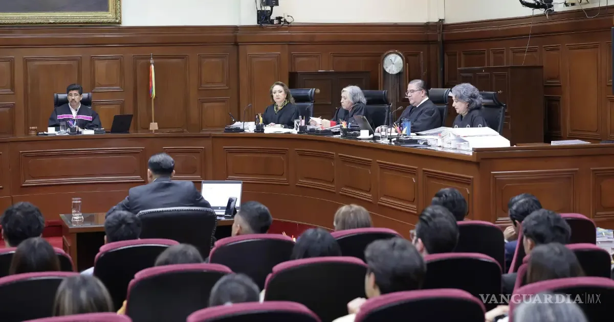 "La SCJN durante la sesión donde se aprobó el nuevo criterio sobre adopción."