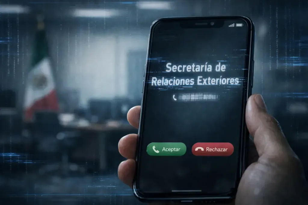 La Secretaría de Relaciones Exteriores advierte sobre fraudes a través de llamadas falsas.