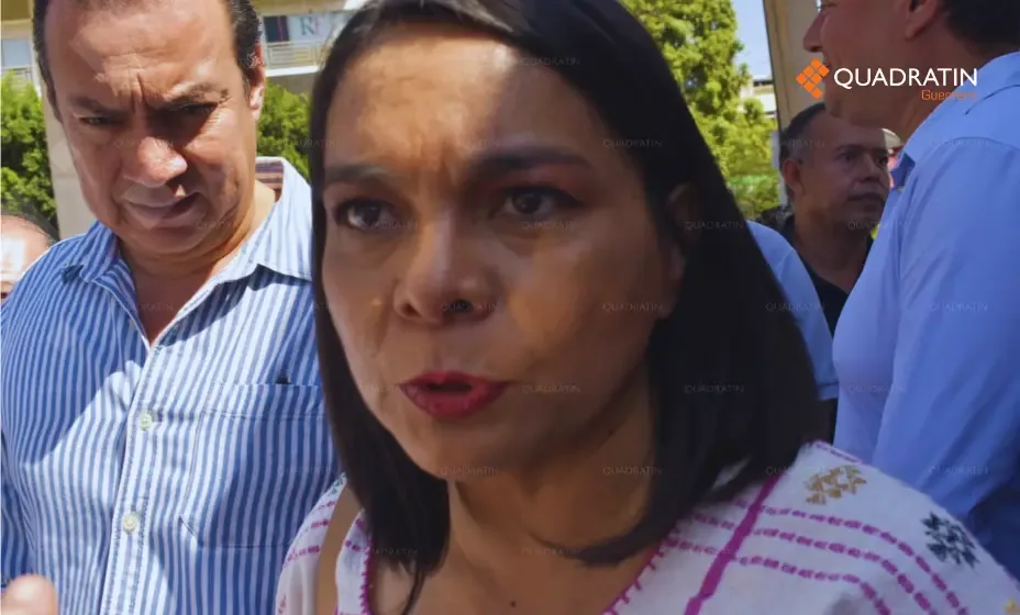 La senadora Beatriz Mojica Morga en un evento en Iguala, Guerrero.