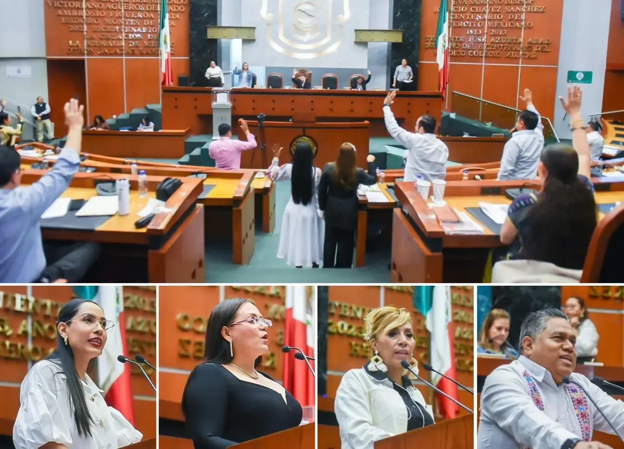 La sesión del Congreso del Estado de Guerrero durante la aprobación de la reforma educativa.