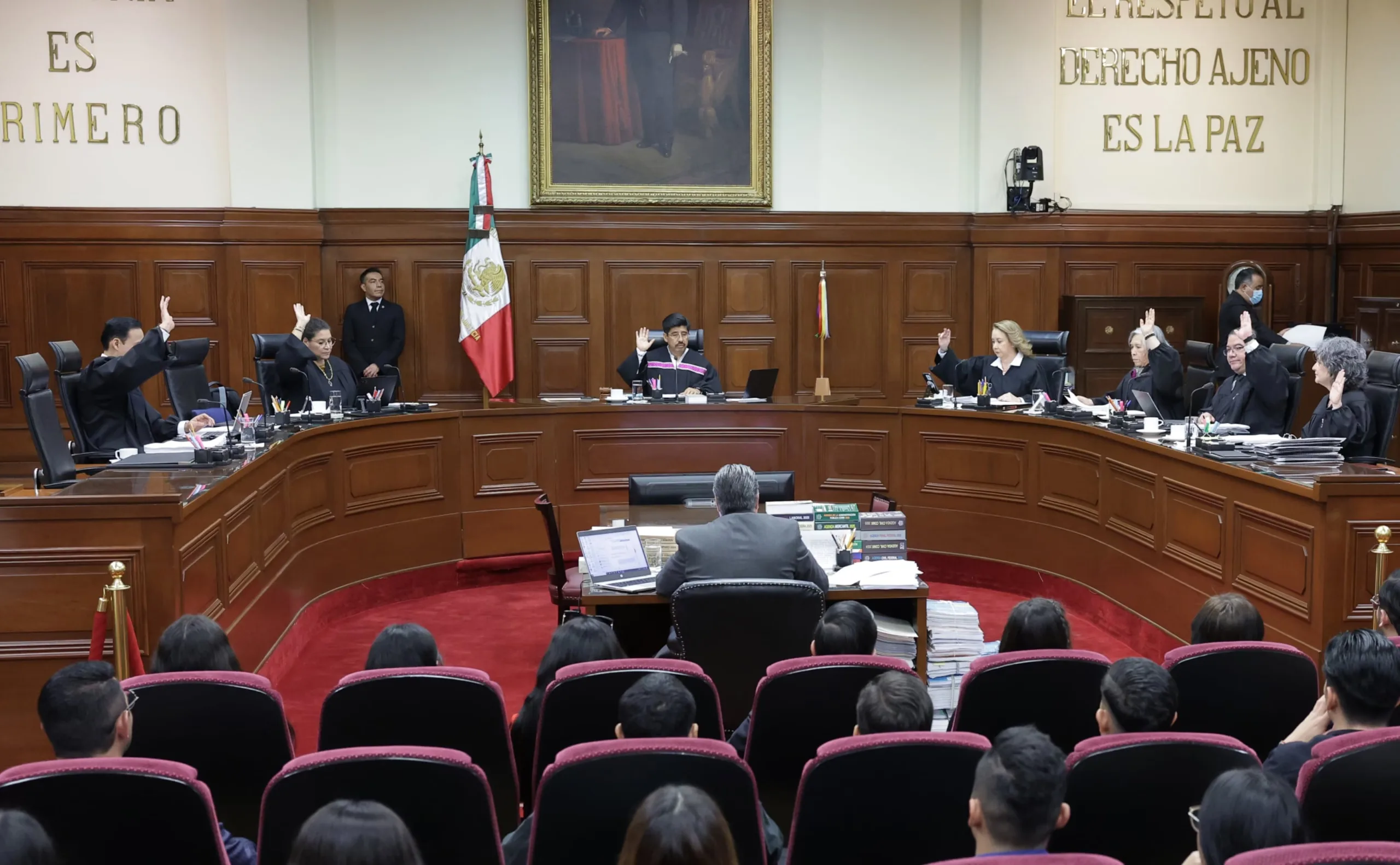 La Suprema Corte de Justicia de la Nación durante una sesión en la Ciudad de México.