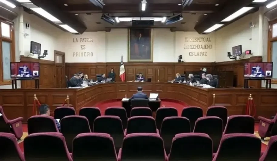 La Suprema Corte de Justicia de México durante una sesión de resolución.