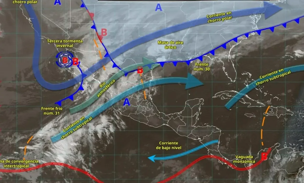 La tormenta invernal se aproxima al noroeste de México con bajas temperaturas y lluvias.