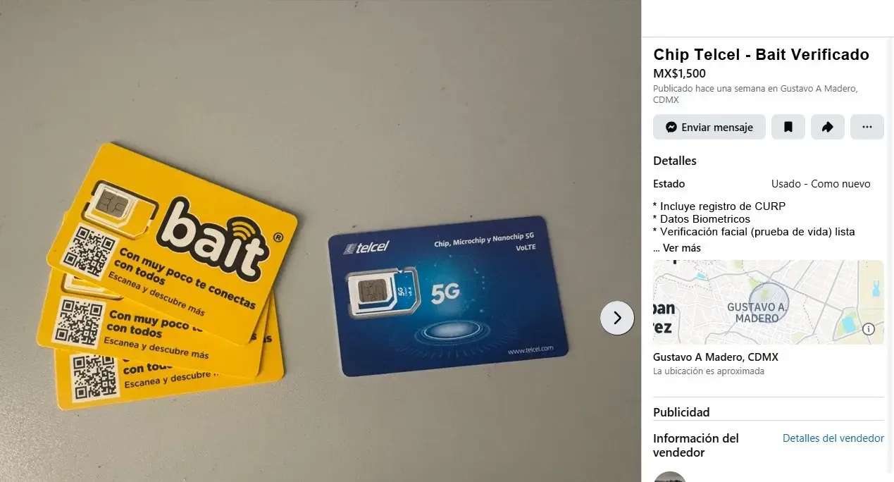 La venta de chips móviles con datos personales pone en riesgo la seguridad.