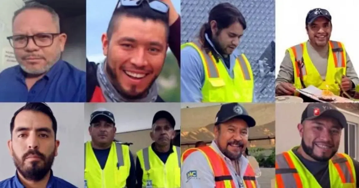 Las autoridades identifican a cinco de los diez trabajadores desaparecidos, originarios de varios estados de México.