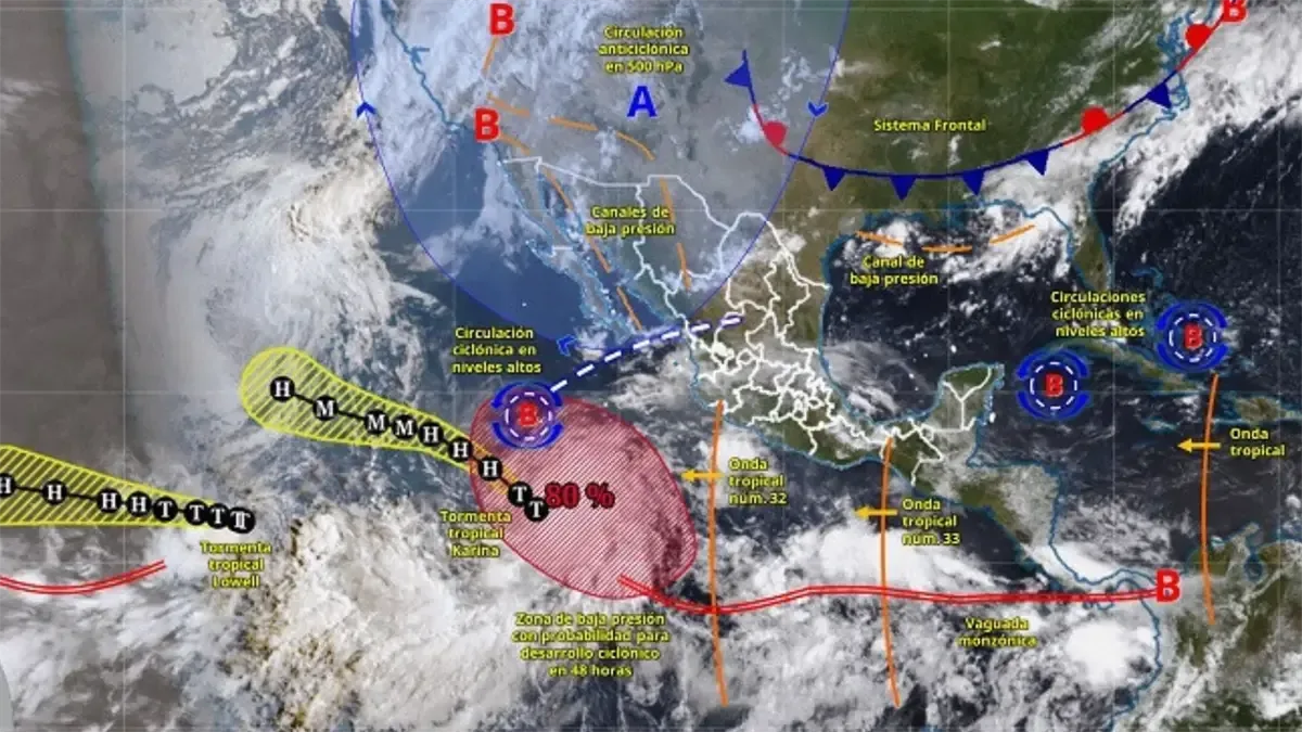 Las lluvias podrían causar inundaciones y descargas eléctricas, advierte el SMN.