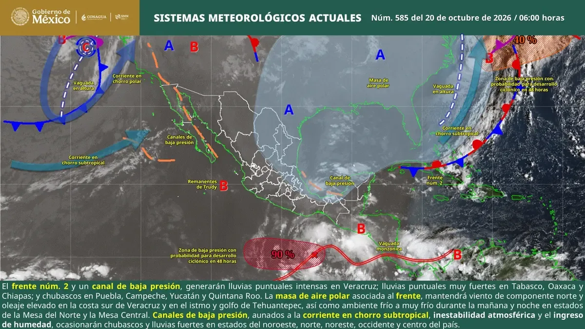 La población de Sinaloa debe prepararse para lluvias y posibles inundaciones en algunas zonas.