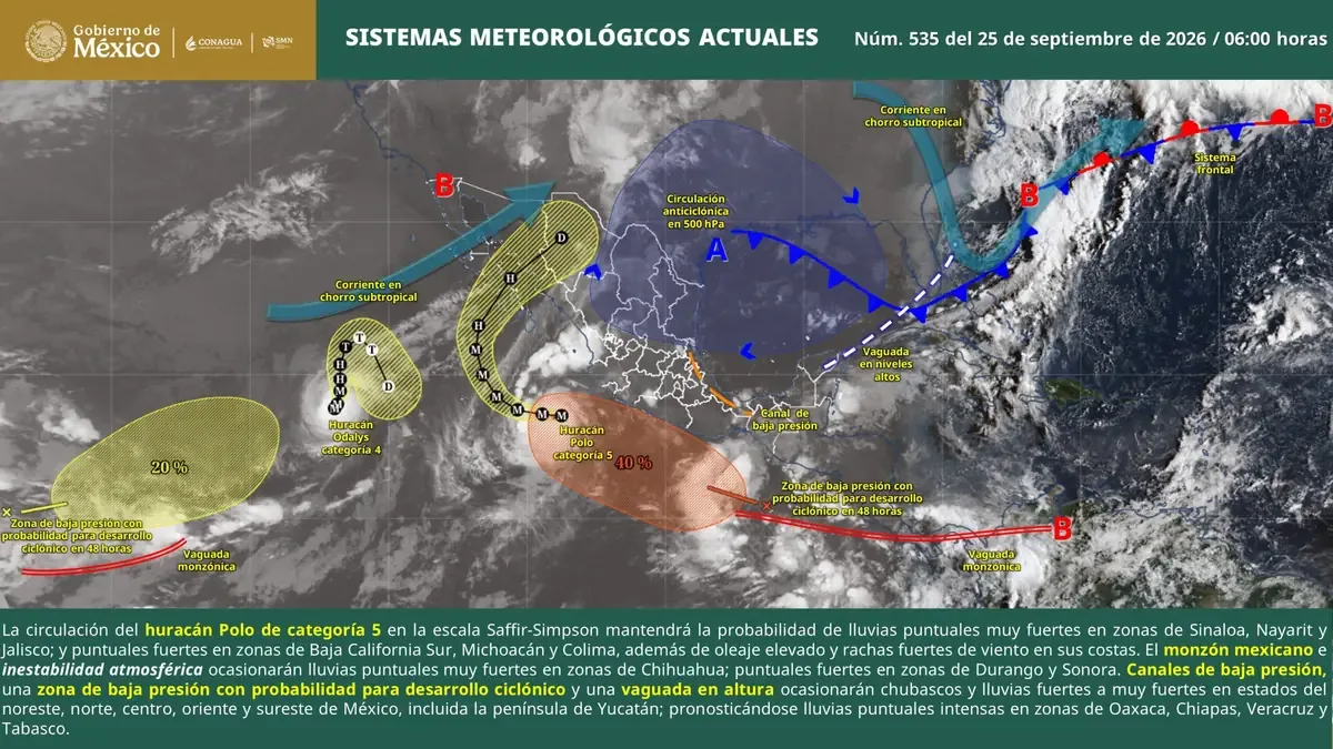 Las fuertes precipitaciones podrían generar inundaciones y descargas eléctricas en la región.