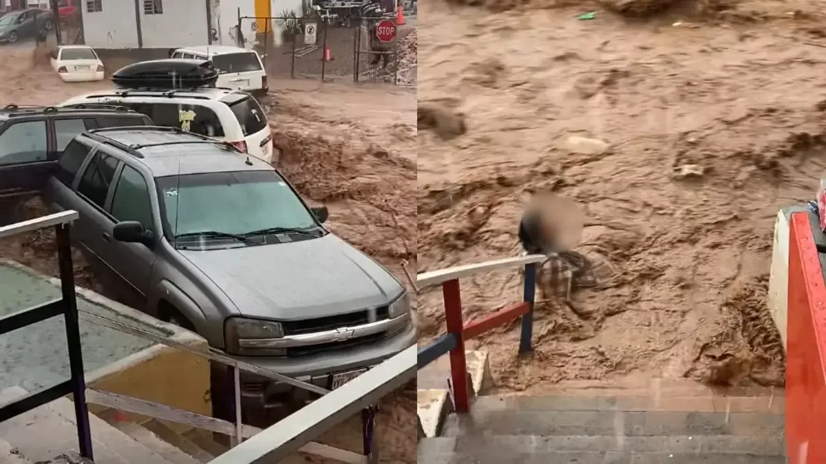 Las intensas precipitaciones generaron severas inundaciones en Nogales, afectando la circulación y provocando rescates.