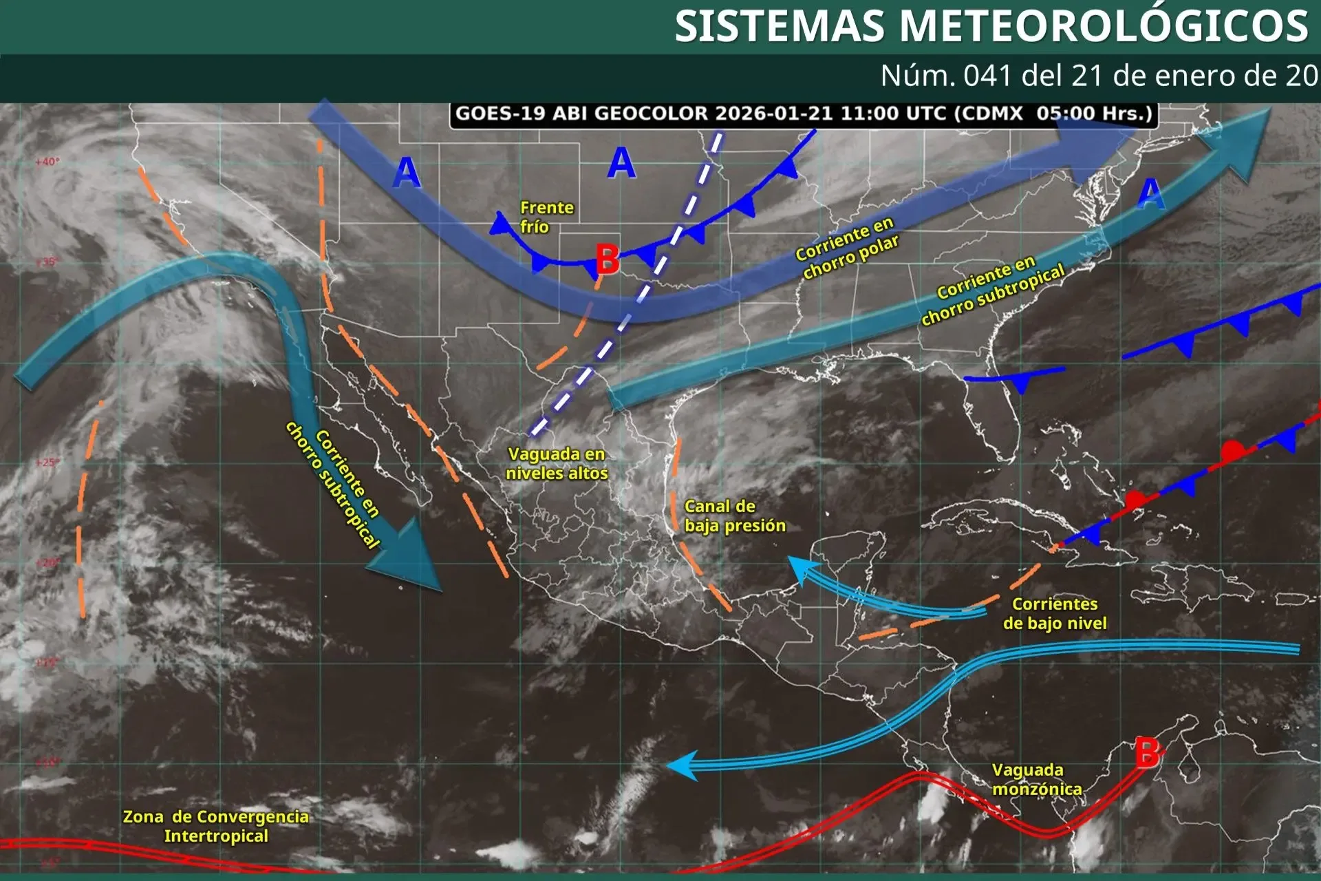Lluvias intensas en Quintana Roo hoy, 21 de enero de 2026.