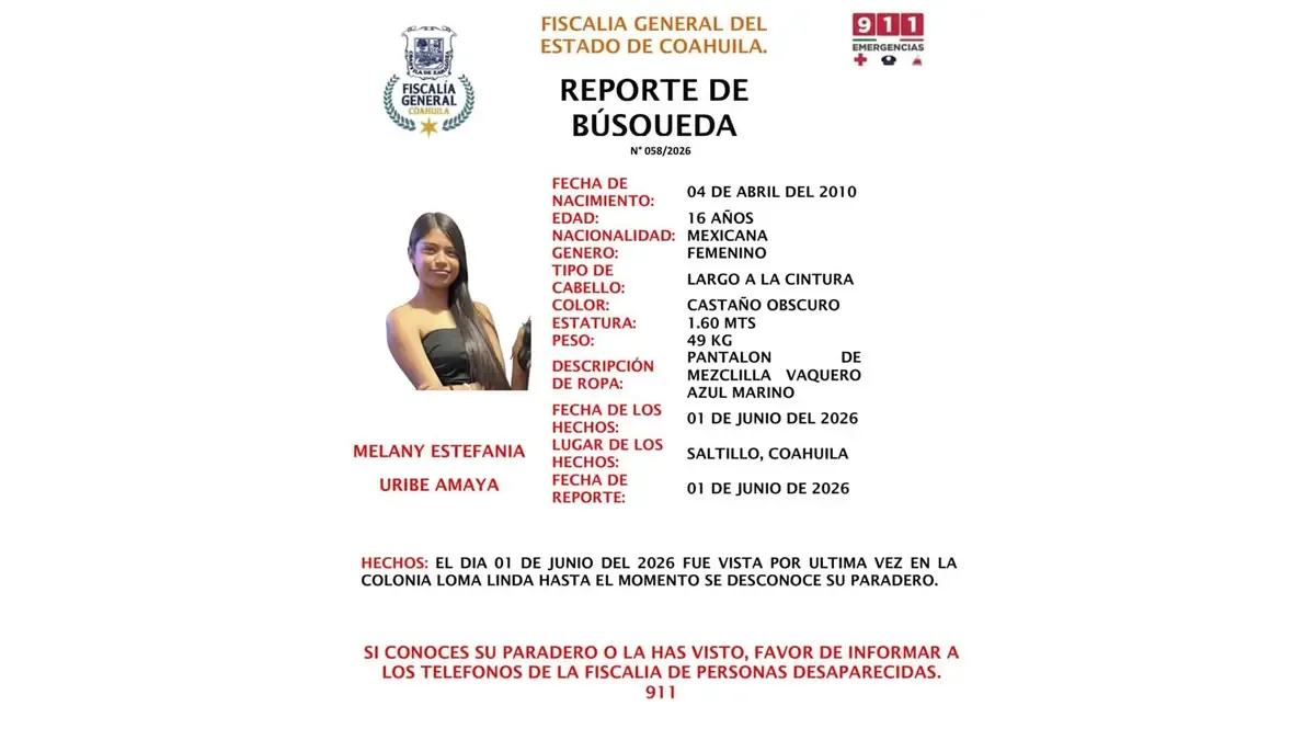 Melany Uribe fue encontrada sana después de una Alerta Amber y esfuerzos de autoridades.