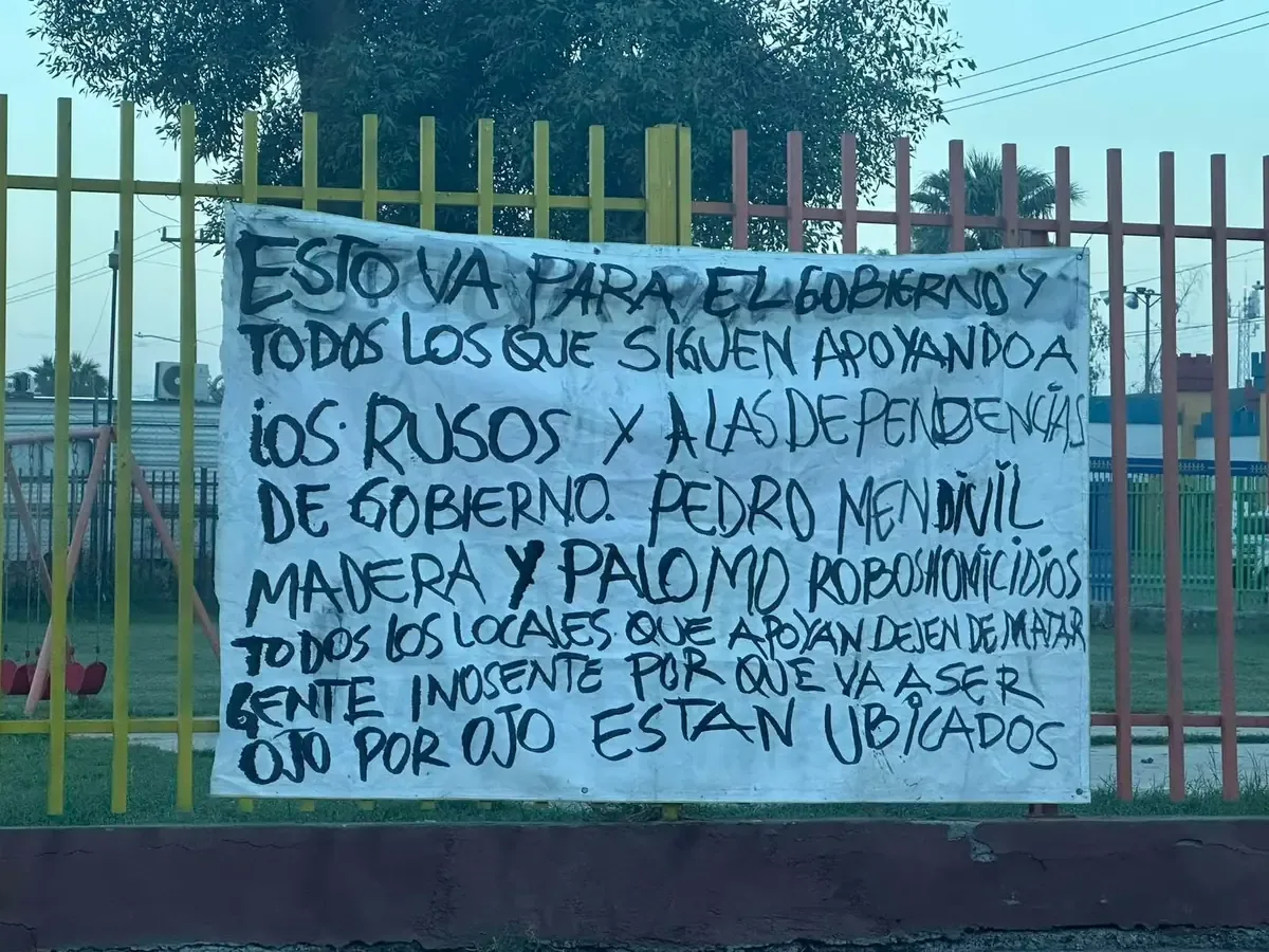 Una narcomanta en un jardín de niños de Mexicali apunta a la corrupción en la policía local.