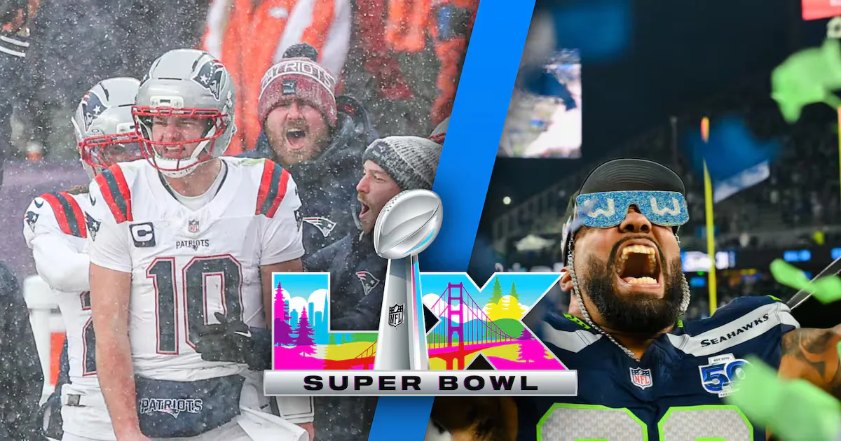 Los Seattle Seahawks y New England Patriots esperan ansiosos el Super Bowl LX.